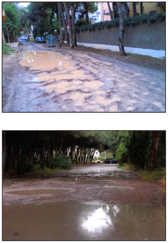 Estado lamentable de las calles del lado montaa de Gav Mar (Octubre de 2009)